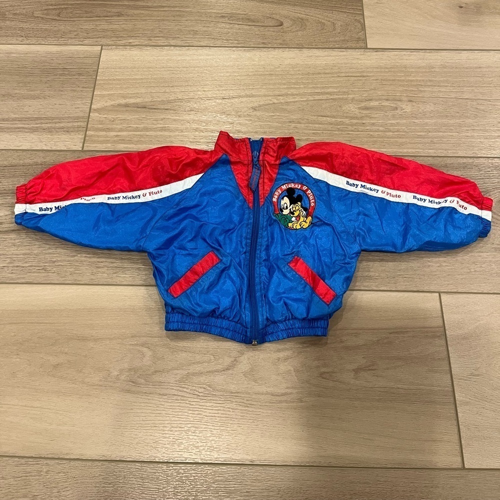 Vtg RARE Disney Baby Mickey Mouse Mighty Characters Windbreaker Jacket 18 Months